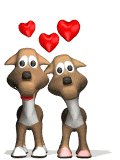 gif amour chiens